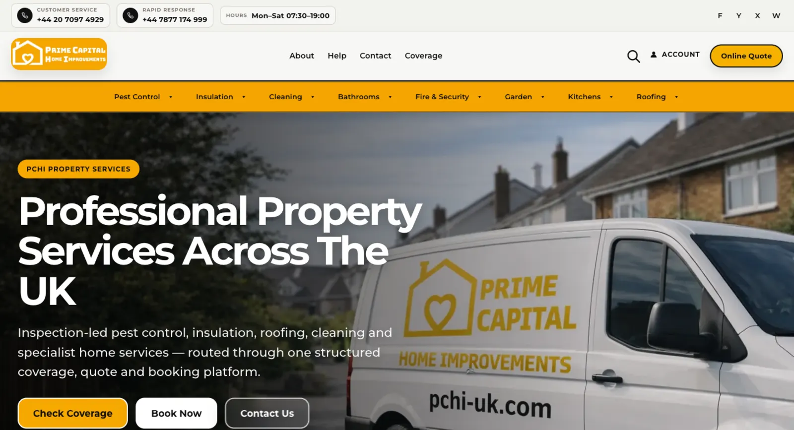 The public PCHI UK website