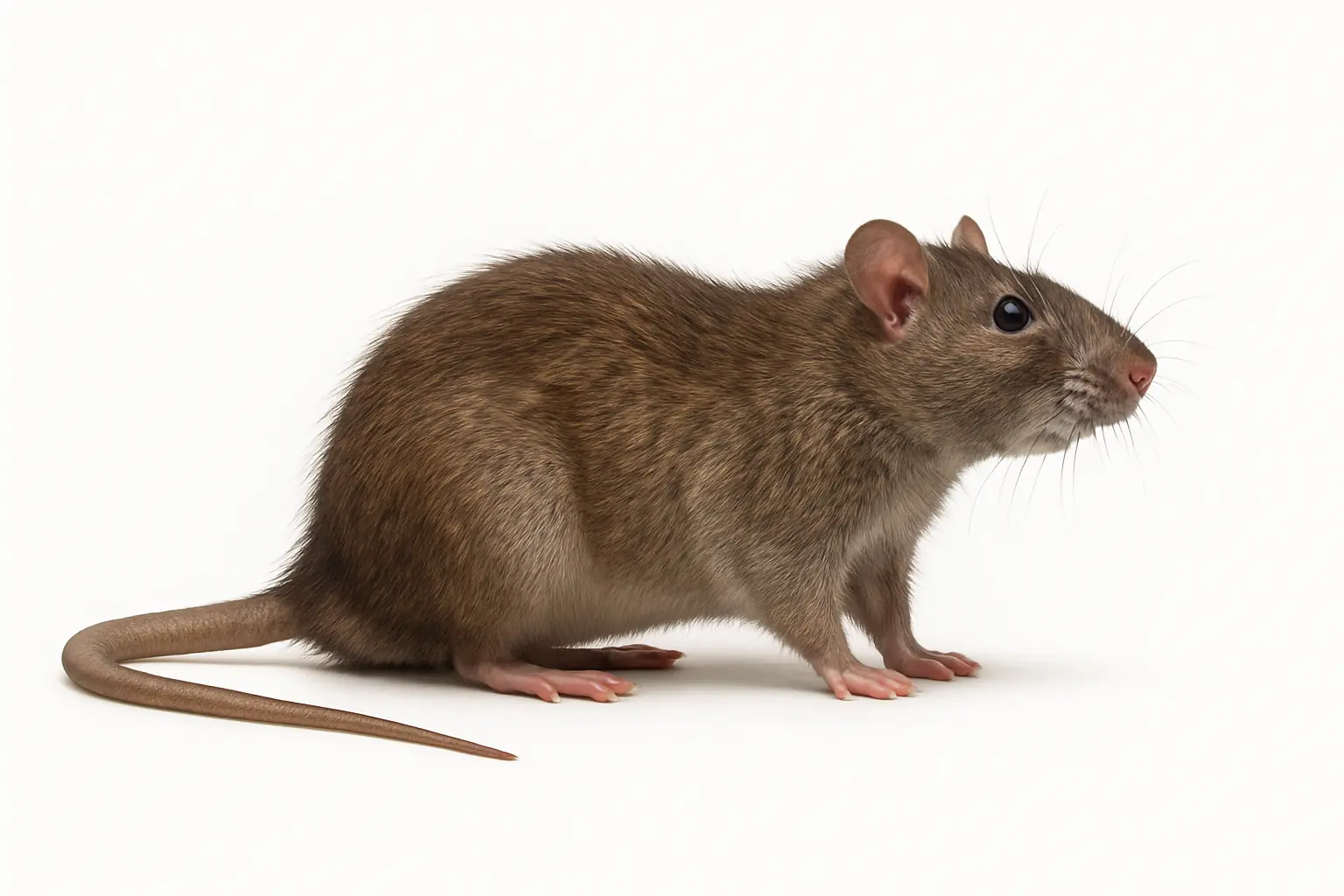 Brown rat side profile for identification