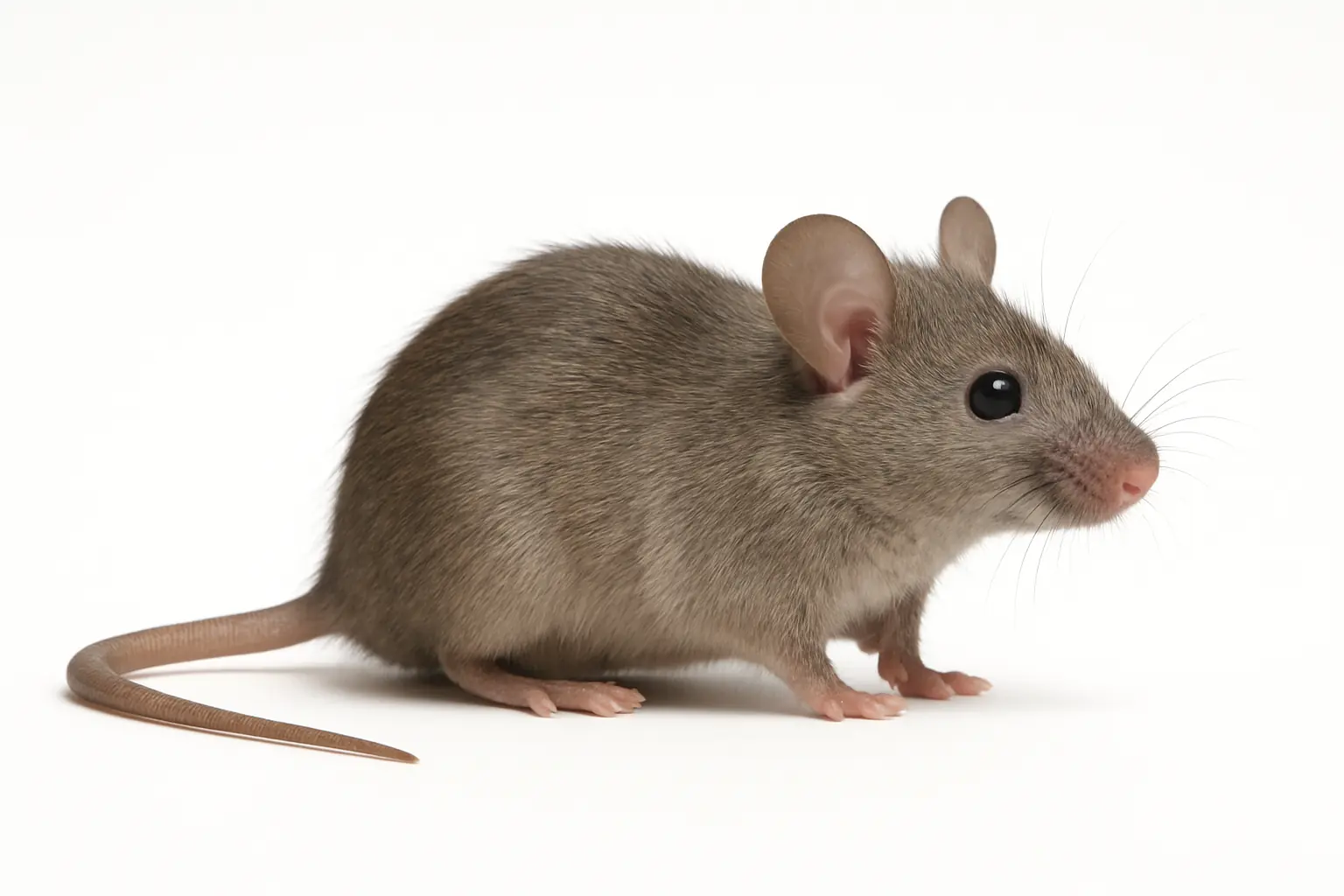 House mouse side profile for identification