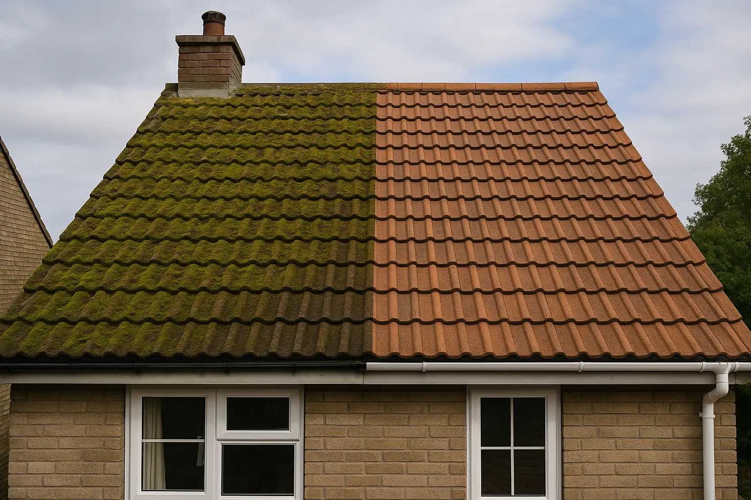 moss roof damage example