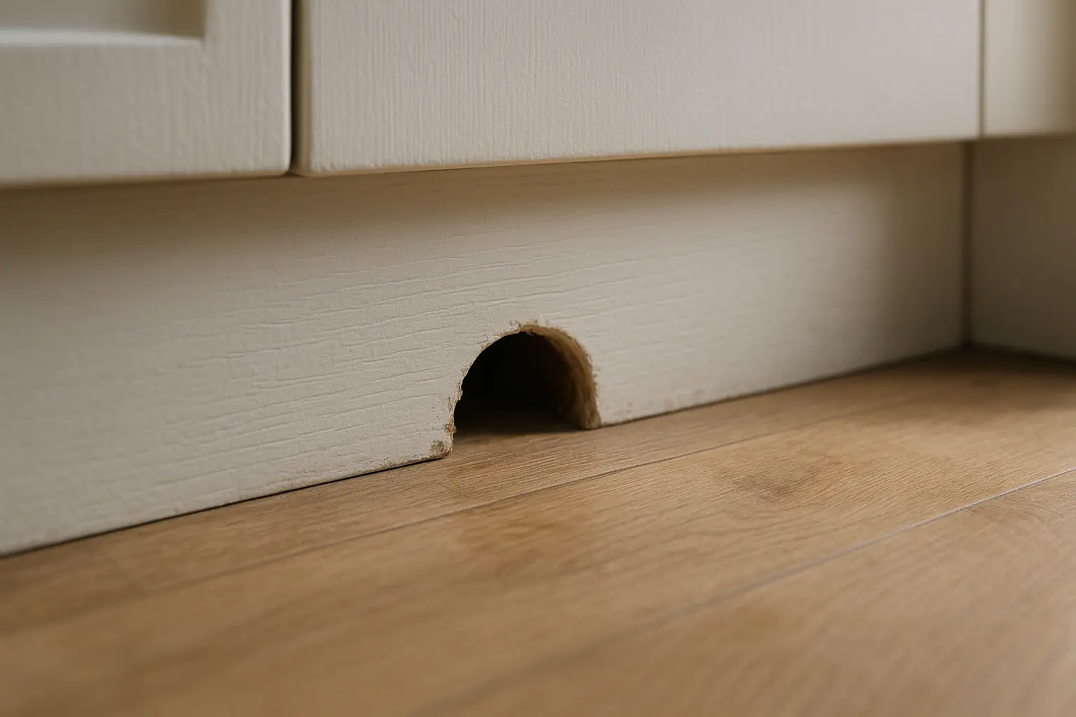 Small gap allowing mouse entry