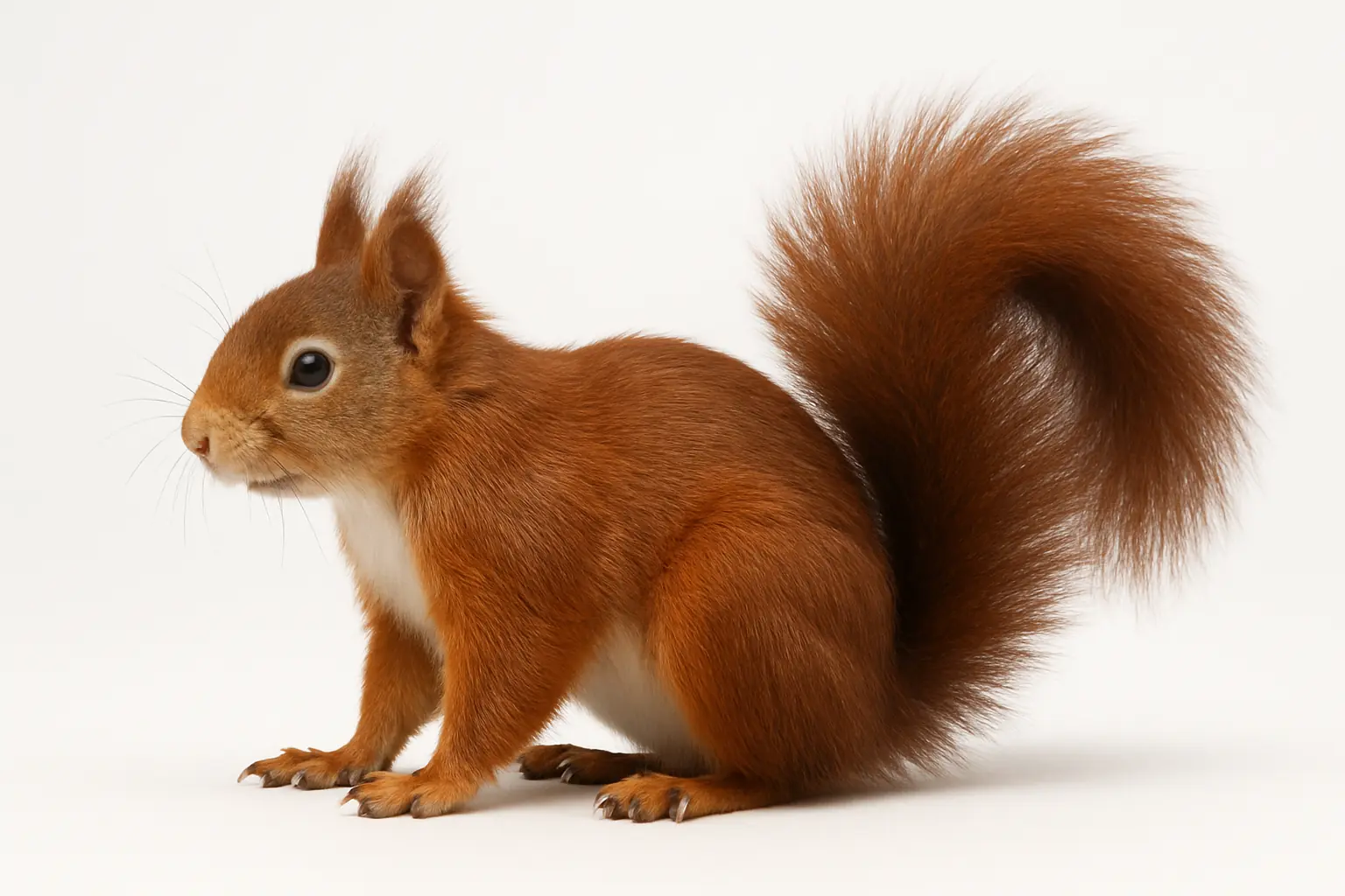 Red squirrel side profile for identification