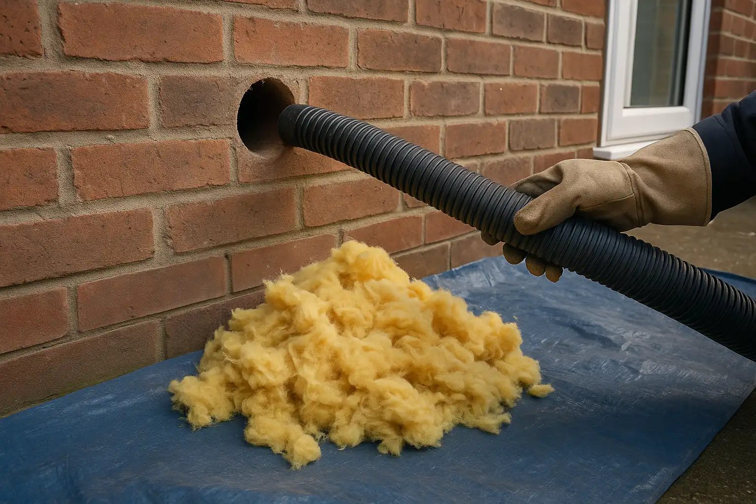 Cavity Wall Insulation Removal being assessed in a UK property