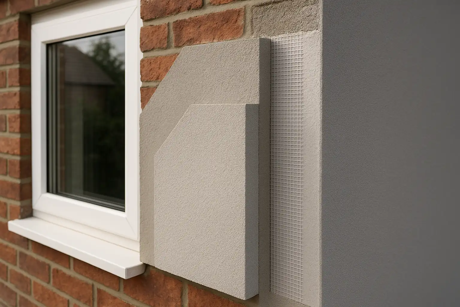 External Wall Insulation being assessed in a UK property