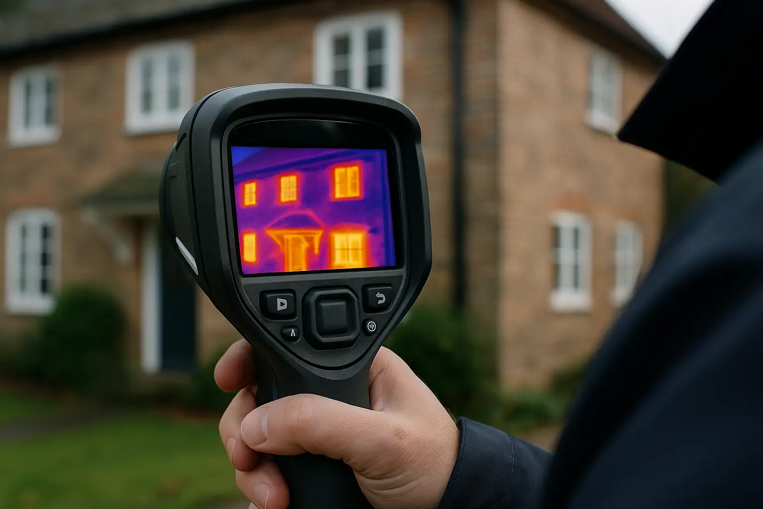 Heat Loss Surveys being assessed in a UK property