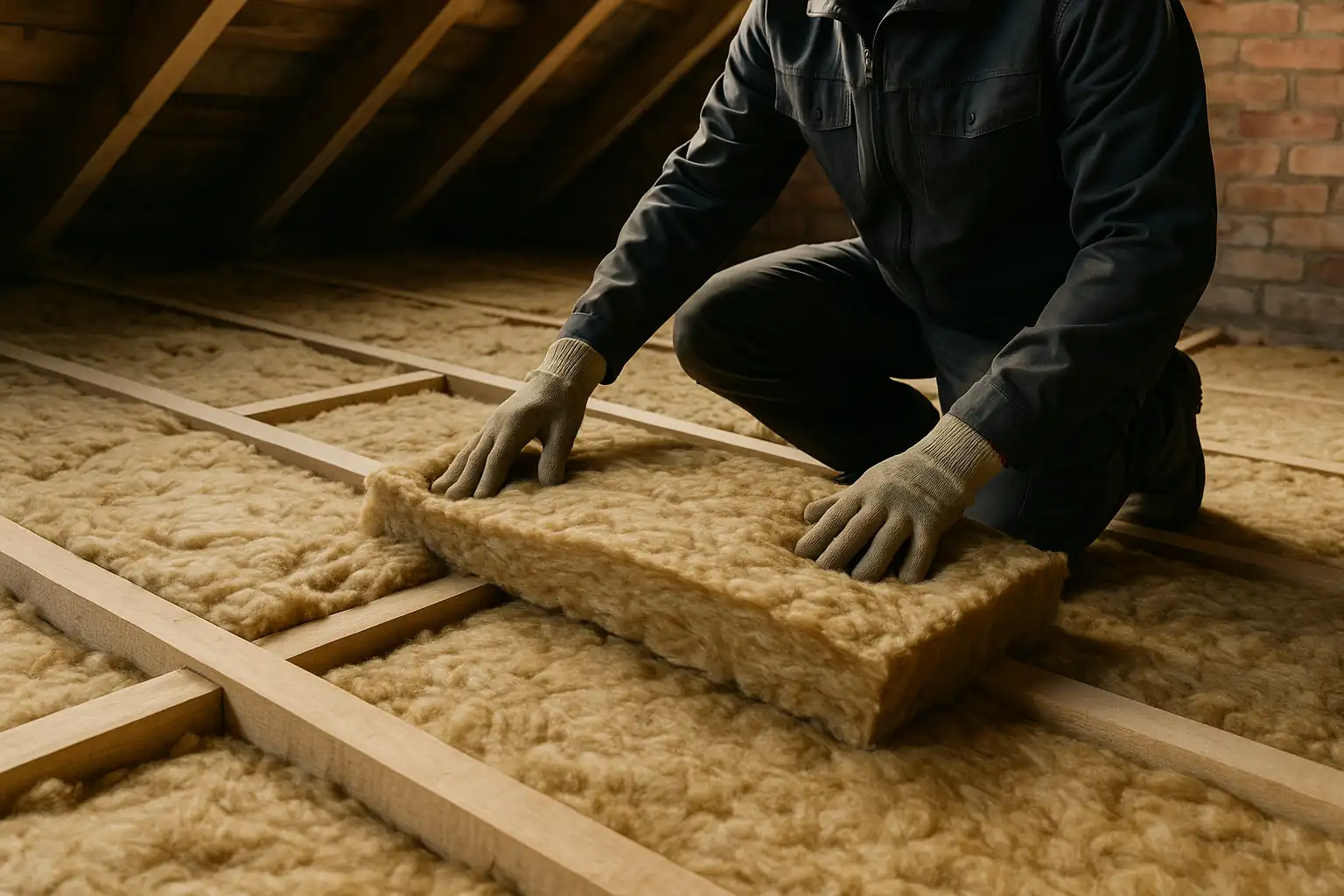 Mineral wool loft insulation preparation and access planning