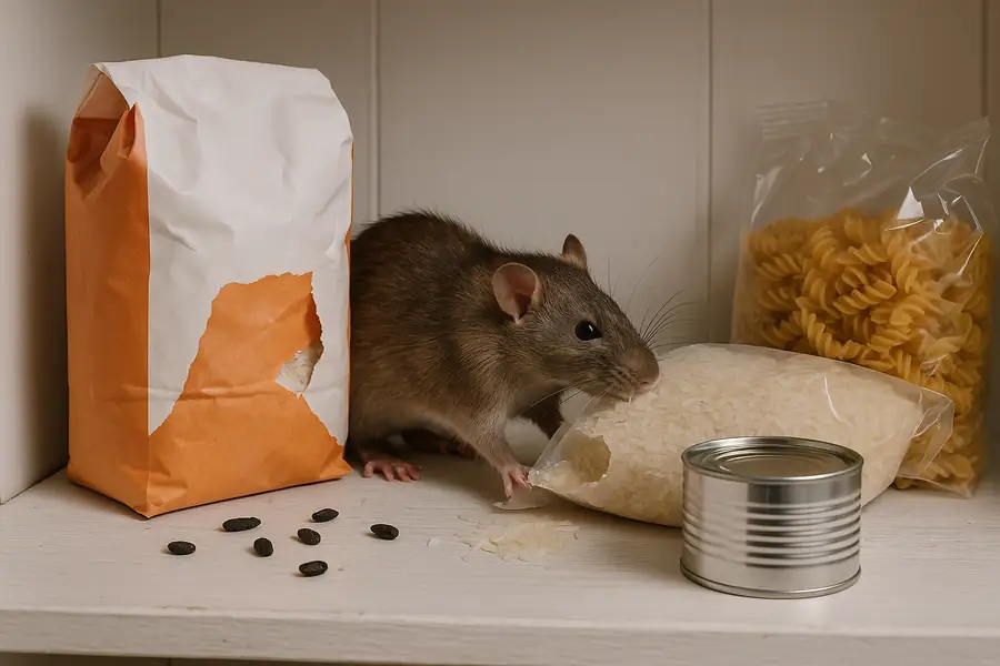 Food contamination caused by rat activity