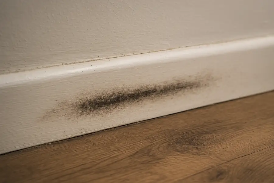 Smear marks from rat movement